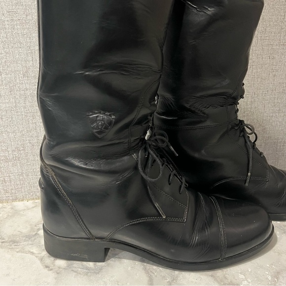 Women's Black Riding Boots - Picture 7 of 13